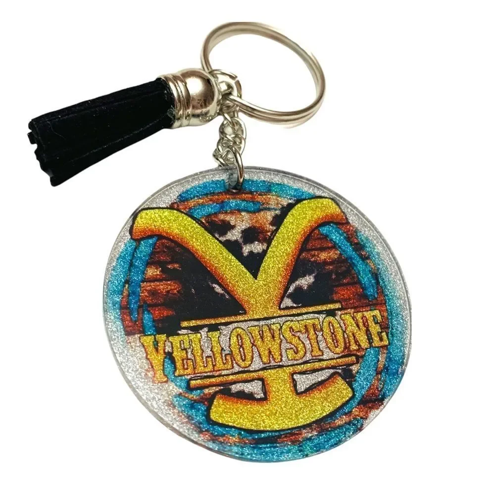 Handmade Yellowstone Keychain 2” diameter! - Picture 1 of 2